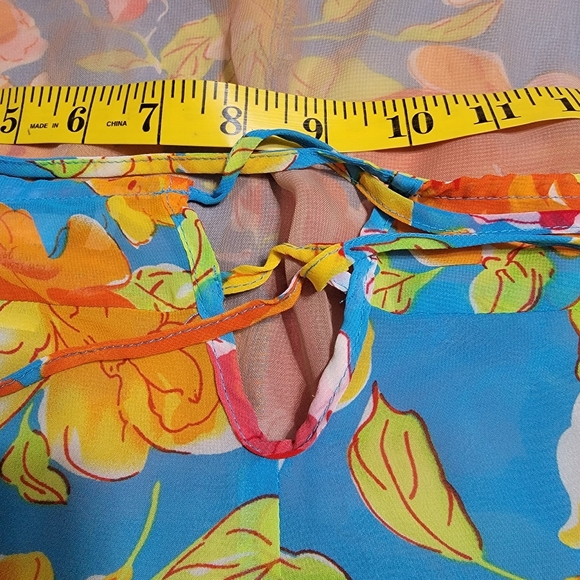 Princy by Jessica Simpson Halter Camisole Tank Top Floral Print Flowly Size L - Picture 7 of 10